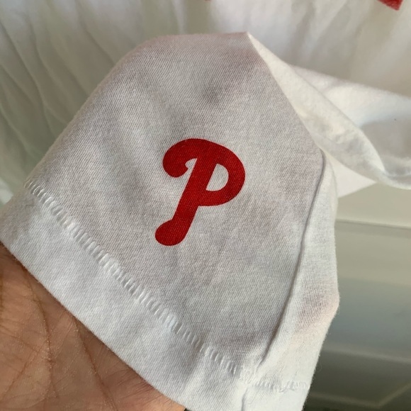 VS PINK x MLB | Phillies White Bling Rhinestone T-Shirt XS - Picture 4 of 8